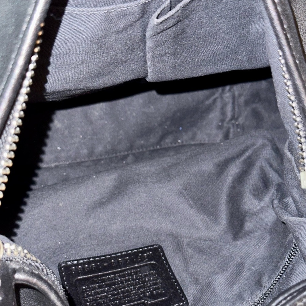 Coach Black Leather Bucket Shoulder Bag w/Tassel - Picture 6 of 7